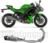 Complete Exhaust System Without Catalytic Converter And Without Sound Certification Veloce Titanium Carbon - Arrow Special Parts Compatible With Kawasaki Ninja 650 (2024-2026)