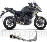 Complete Exhaust System Without Catalytic Converter And Without Sound Certification X-Kone Black Titanium Carby End Cap - Arrow Special Parts Compatible With Kawasaki Versys 650 (2025-2026)