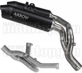 Uncatalysed Exhaust System Without Sound Certification Round Black Titanium Body And Carbon Cap - Arrow Special Parts Compatible With Ducati Hypermotard V2 Sp (2026)