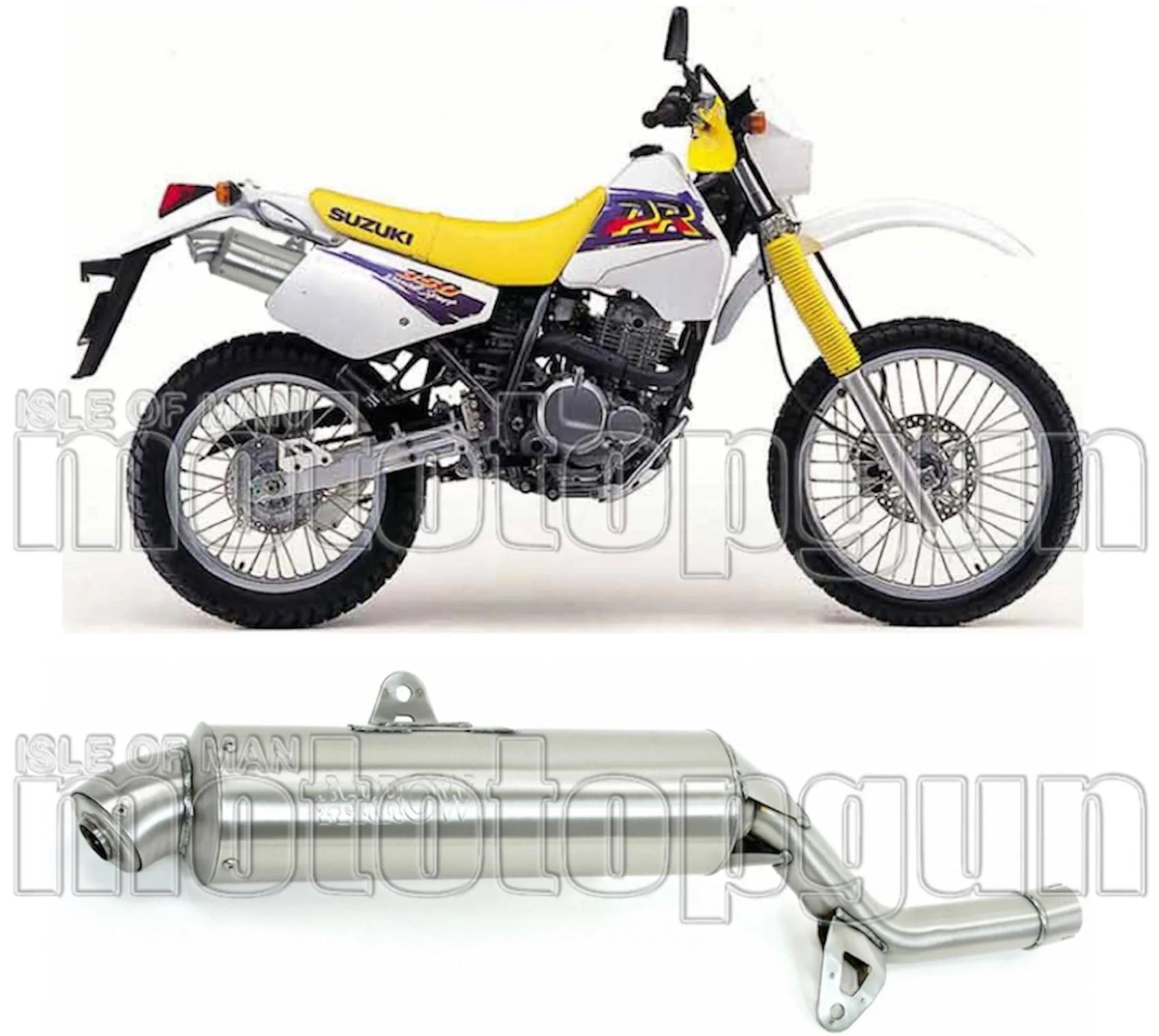 Exhaust Tip Without Sound Certification Paris Dacar Stainless Steel Stainless Steel - Arrow Special Parts Compatible With Suzuki Dr 350 S (1990-1995)