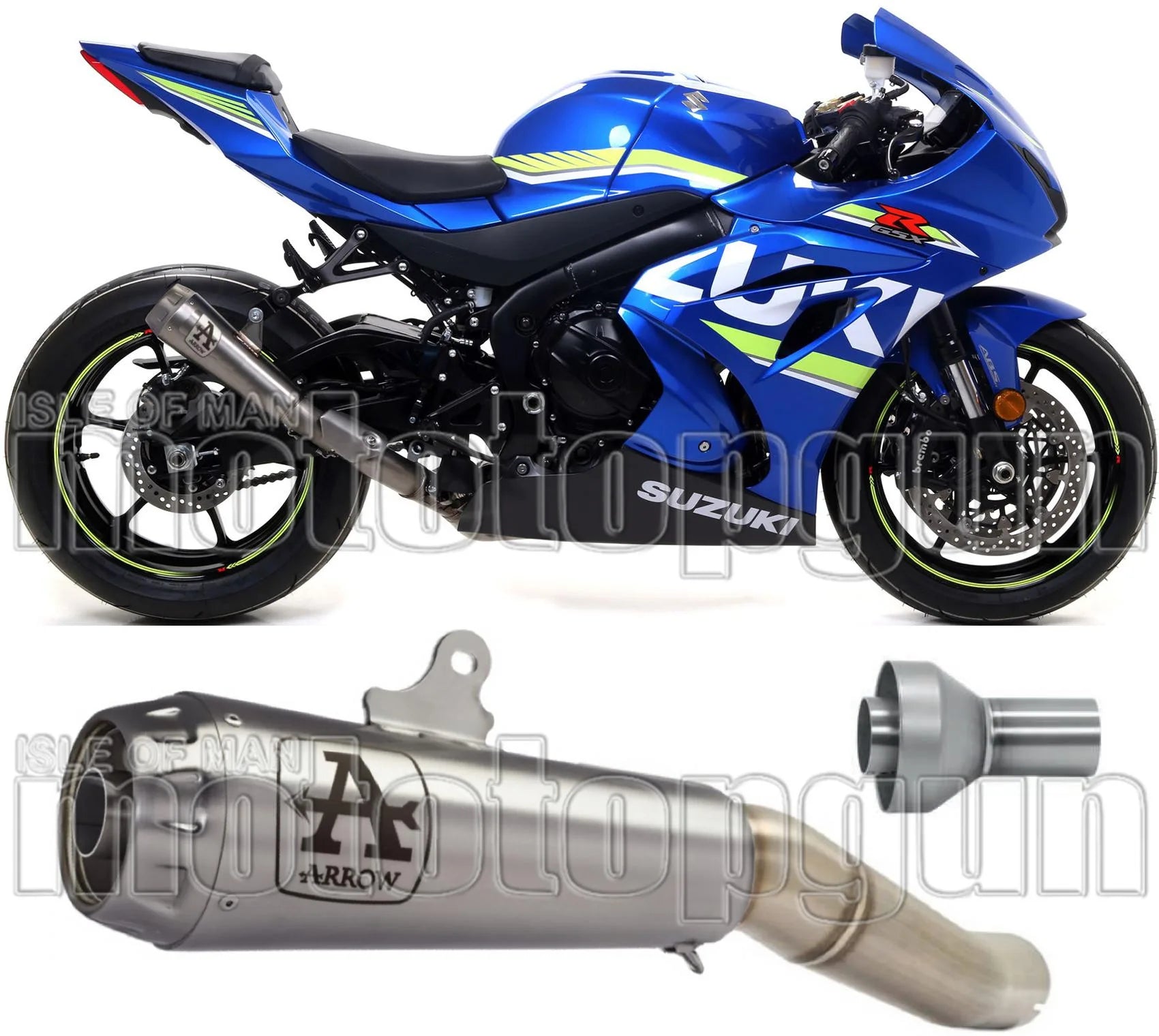 Exhaust Tip Without Sound Certification Pro-Race Titanium Titanium - Arrow Special Parts Compatible With Suzuki Gsx-R 1000 (2017-2020)