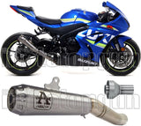 Exhaust Tip Without Sound Certification Pro-Race Nichrom Stainless Steel - Arrow Special Parts Compatible With Suzuki Gsx-R 1000 R (2017-2020)
