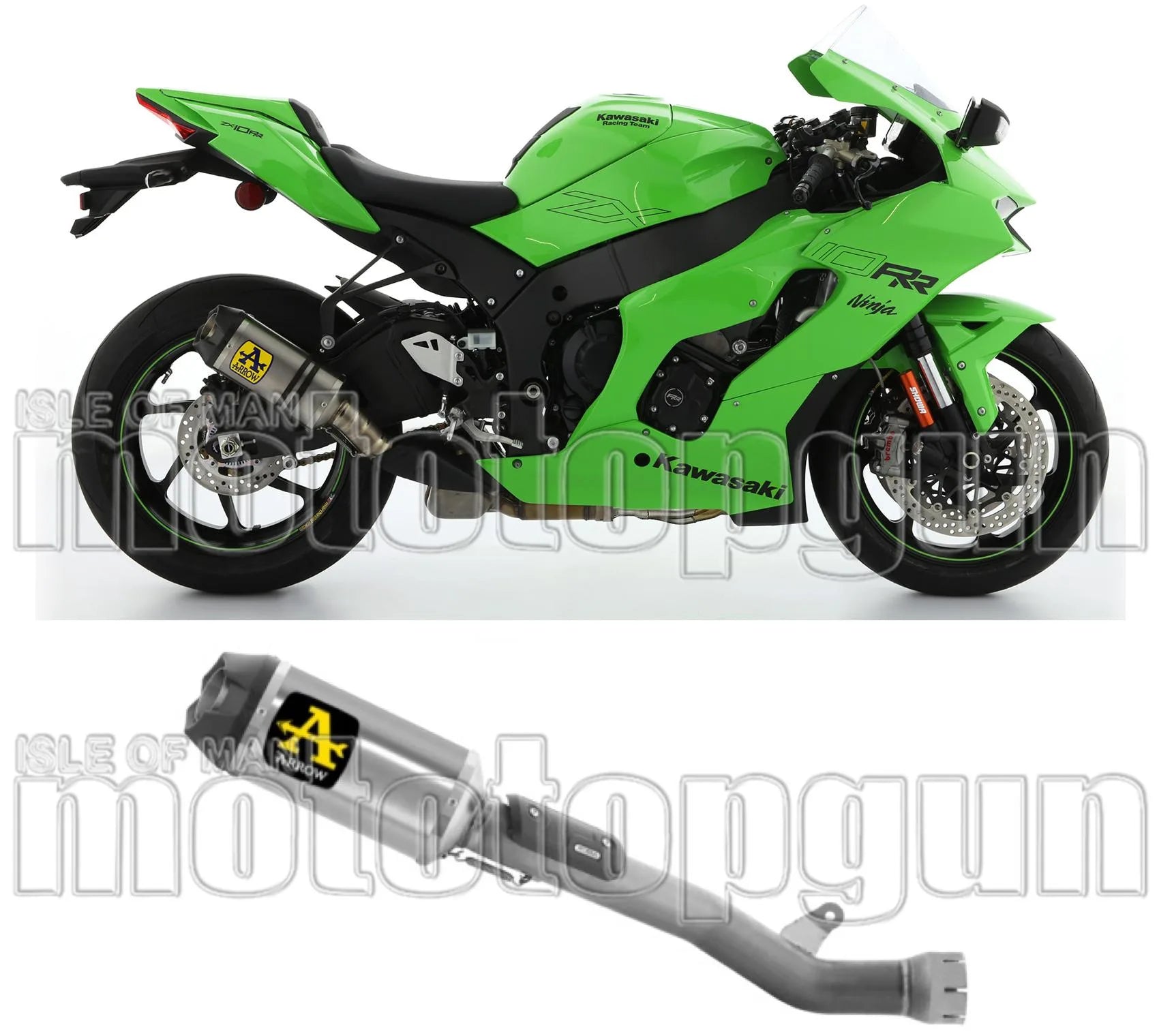 Exhaust Tip Without Sound Certification Indy-Race Titanium Titanium - Arrow Special Parts Compatible With Kawasaki Zx 10Rr (2021-2024)