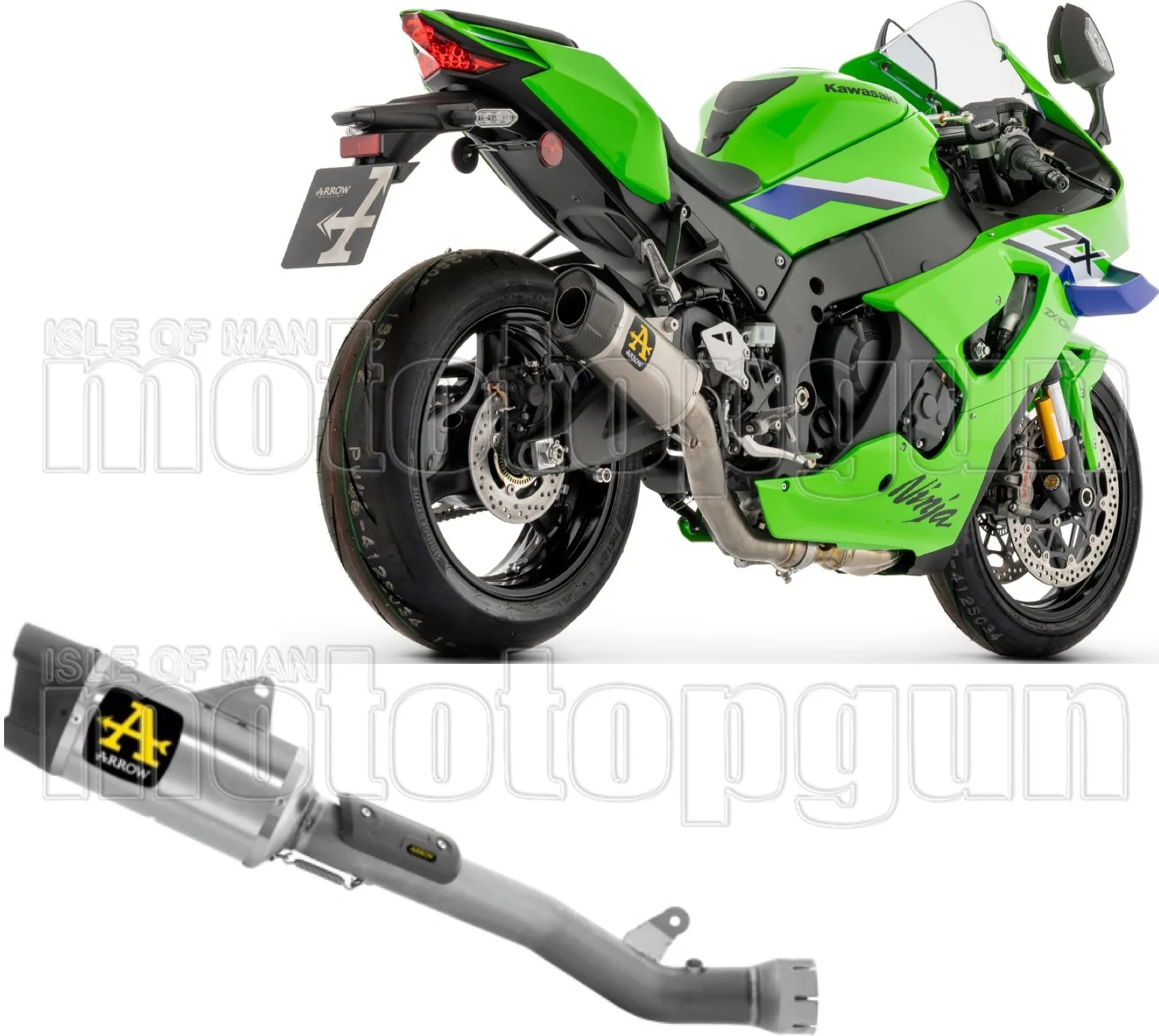 Uncatalysed Exhaust System Without Sound Certification Pista Titanium Body And Carbon Cap - Arrow Special Parts Compatible With Kawasaki Zx-10 R (2026)