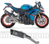 Exhaust Tip Without Sound Certification Pista Full Black Titanium Carbon - Arrow Special Parts Compatible With Aprilia Tuono 1100 V4 (2021-2024)