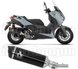 Exhaust Tip Without Sound Certification Urban Black Aluminium Body And Carbon Cap - Arrow Special Parts Compatible With Yamaha Xmax 300 (2025-2026)