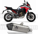Exhaust Tip Without Sound Certification Veloce Titanium Carbon - Arrow Special Parts Compatible With Ducati Multistrada V4 1100 (2021-2024)