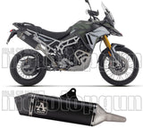 Exhaust Tip Without Sound Certification Veloce Black Aluminium Carby End Cap - Arrow Special Parts Compatible With Triumph Tiger 900 Gt - Pro (2024-2026)