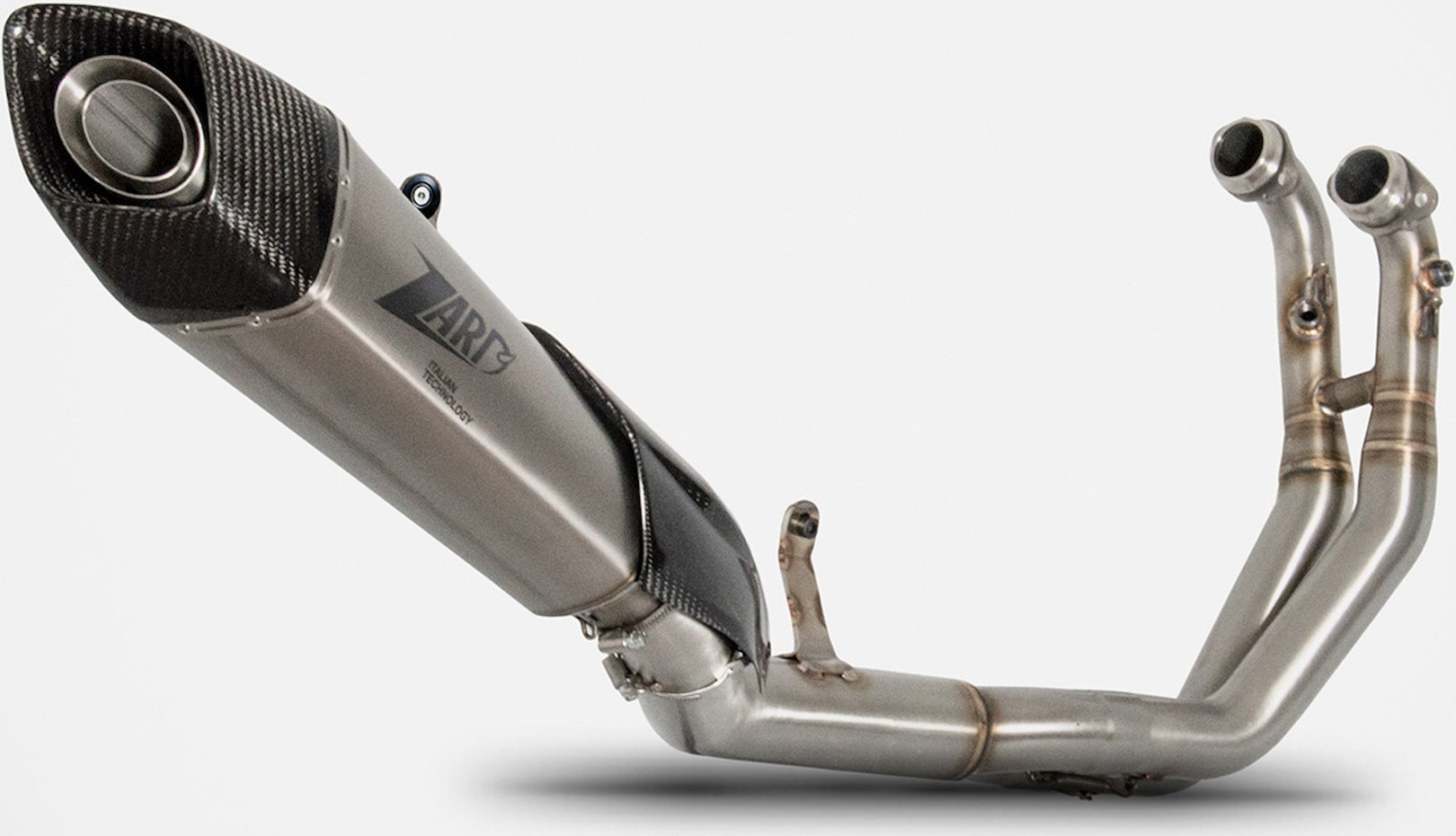 Complete Exhaust System Without Catalytic Converter And Without Sound Certification Titanium Endcap Carbon - Zard Compatible With Aprilia Tuono 660 (2021-2023)