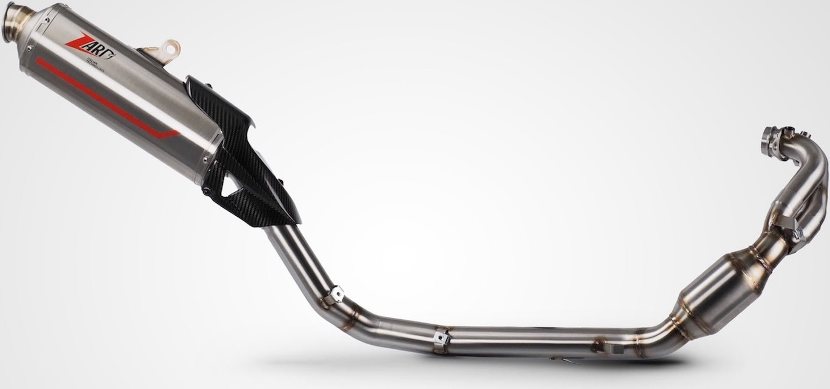 Complete Exhaust System Without Catalytic Converter And Without Sound Certification Sabbia Stainless Steel - Zard Compatible With Aprilia Tuareg 660 (2022-2023)