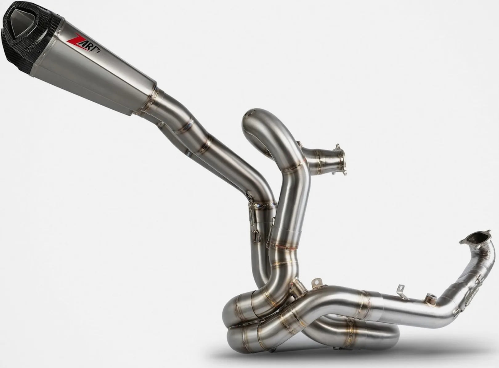 Complete Exhaust System Without Catalytic Converter And Without Sound Certification Titanium Endcap Carbon - Zard Compatible With Ducati Panigale V2 (2020-2023)