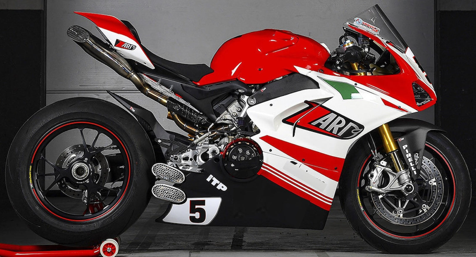 Complete Exhaust System Without Catalytic Converter And Without Sound Certification Dm5 Full Titanium Endcap Titanium - Zard Compatible With Ducati Panigale V4S (2018-2019)