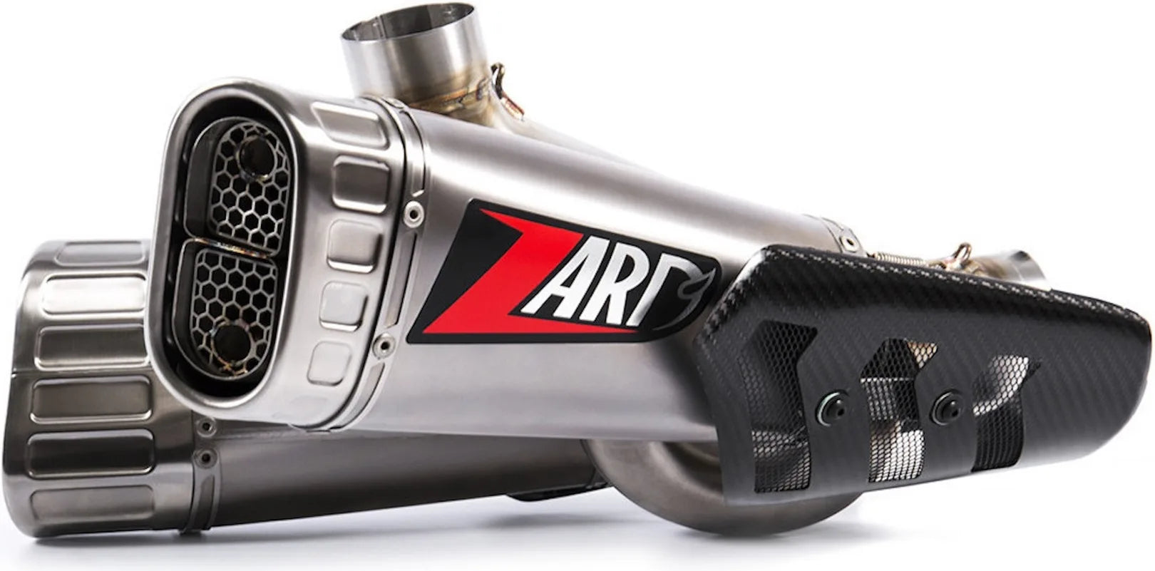 Exhaust Tip Without Sound Certification Compensed Full Titanium Endcap Titanium - Zard Compatible With Ducati Streetfighter V4 (2020-2023)