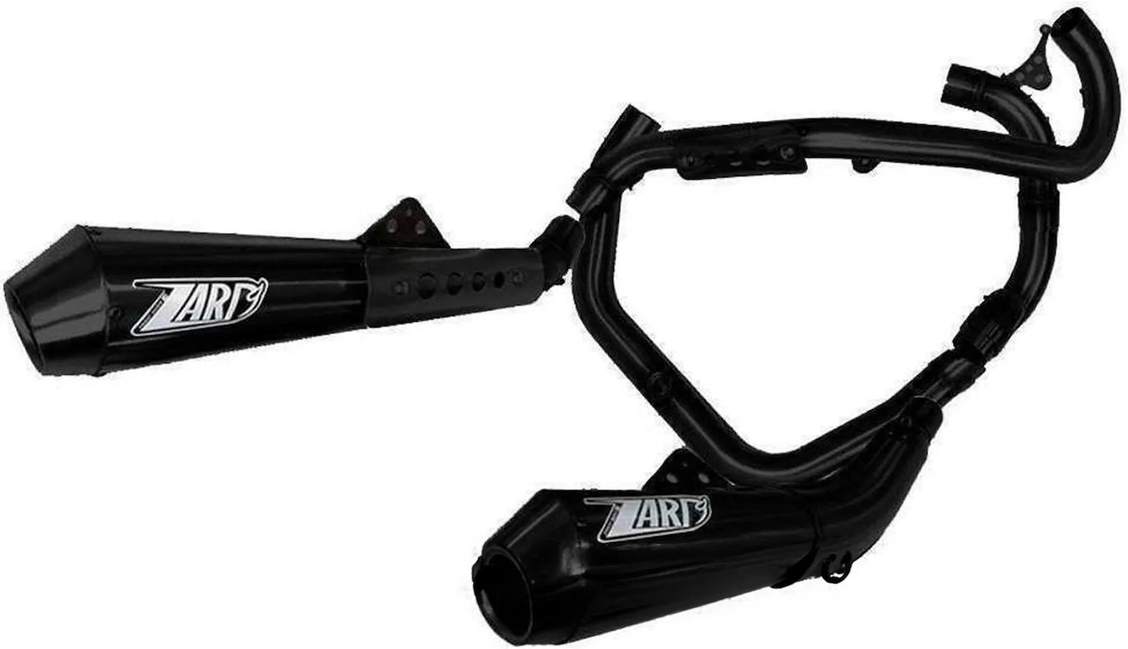 Complete Exhaust System Without Catalytic Converter And Without Sound Certification Steel Black - Zard Compatible With Ducati Ducati Sport 1000 (2007-2009)
