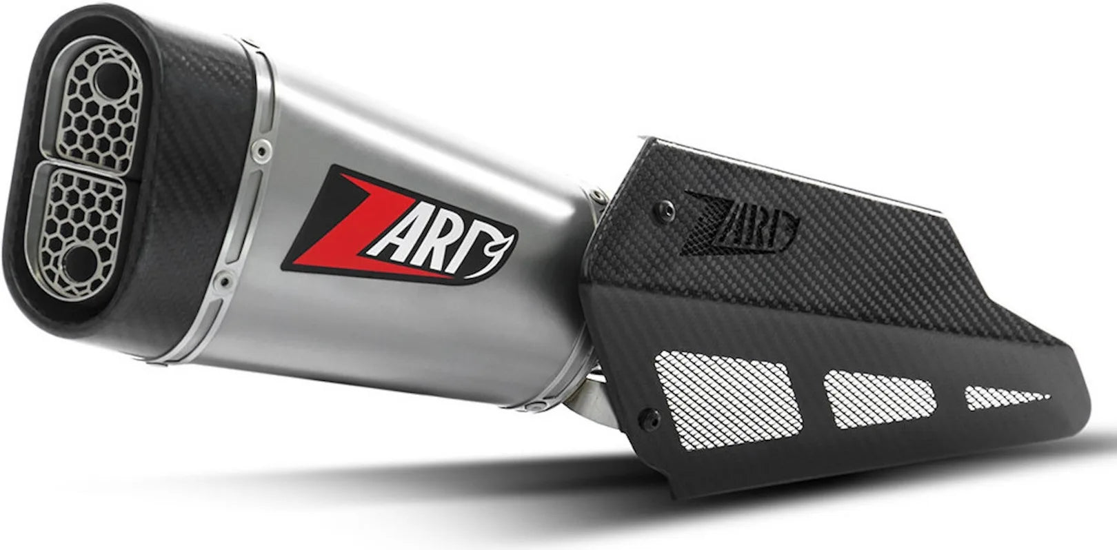 Exhaust Tip Without Sound Certification Titanium Endcap Carbon - Zard Compatible With Ducati Multistrada 1260 (2018-2019)