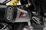 Exhaust Tip Without Sound Certification Titanium Endcap Carbon - Zard Compatible With Ducati Multistrada 950 (2018-2019)