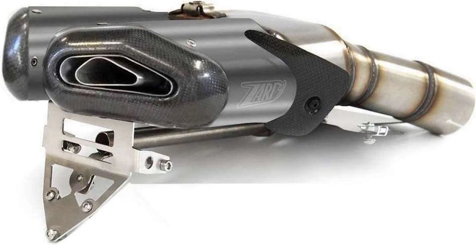 Exhaust Tip Without Sound Certification Penta Carbon Endcap Carbon - Zard Compatible With Ducati Hypermotard 1100 - Evo (2007-2012)