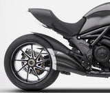 Complete Exhaust System Without Catalytic Converter And Without Sound Certification Steel Black Endcap Carbon - Zard Compatible With Ducati Diavel (2011-2018)