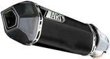 Exhaust Tip Without Sound Certification Penta Steel Black Endcap Carbon - Zard Compatible With Ducati Hypermotard 821 Sp (2013-2015)