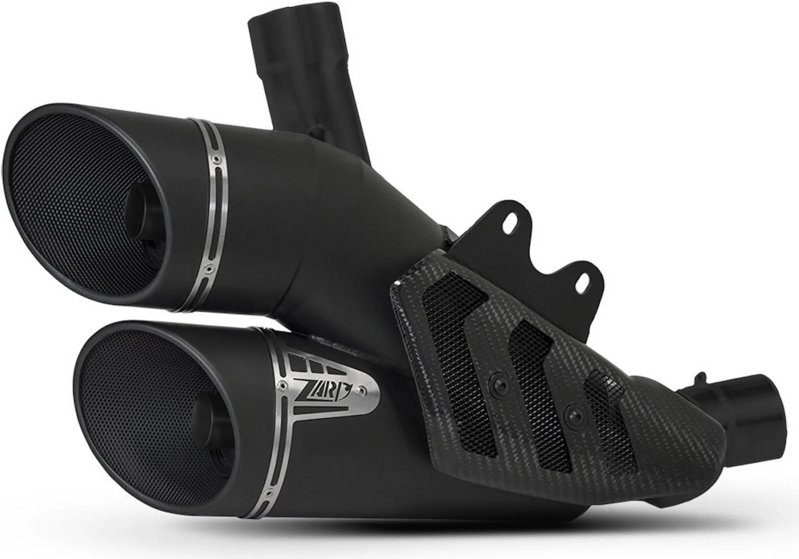 Exhaust Tip Without Sound Certification Steel Black - Zard Compatible With Ducati Diavel 1260 Euro4 (2020-2021)