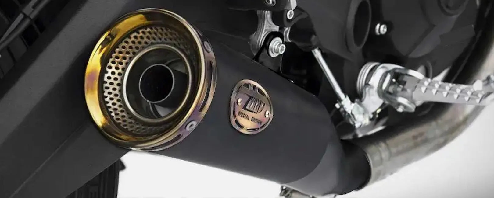 Complete Exhaust System Without Catalytic Converter And Without Sound Certification Zuma Steel Black Endcap Bronze - Zard Compatible With Ducati Scrambler 800 (2015-2019)