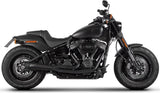 Complete Exhaust System Without Catalytic Converter And Without Sound Certification Steel Black Endcap Aluminium Black - Zard Compatible With Harley-Davidson Fatboy M8 (2016-2023)