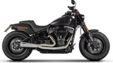 Complete Exhaust System Without Catalytic Converter And Without Sound Certification Stainless Steel Polish Endcap Aluminium Black - Zard Compatible With Harley-Davidson Fatboy M8 (2016-2023)