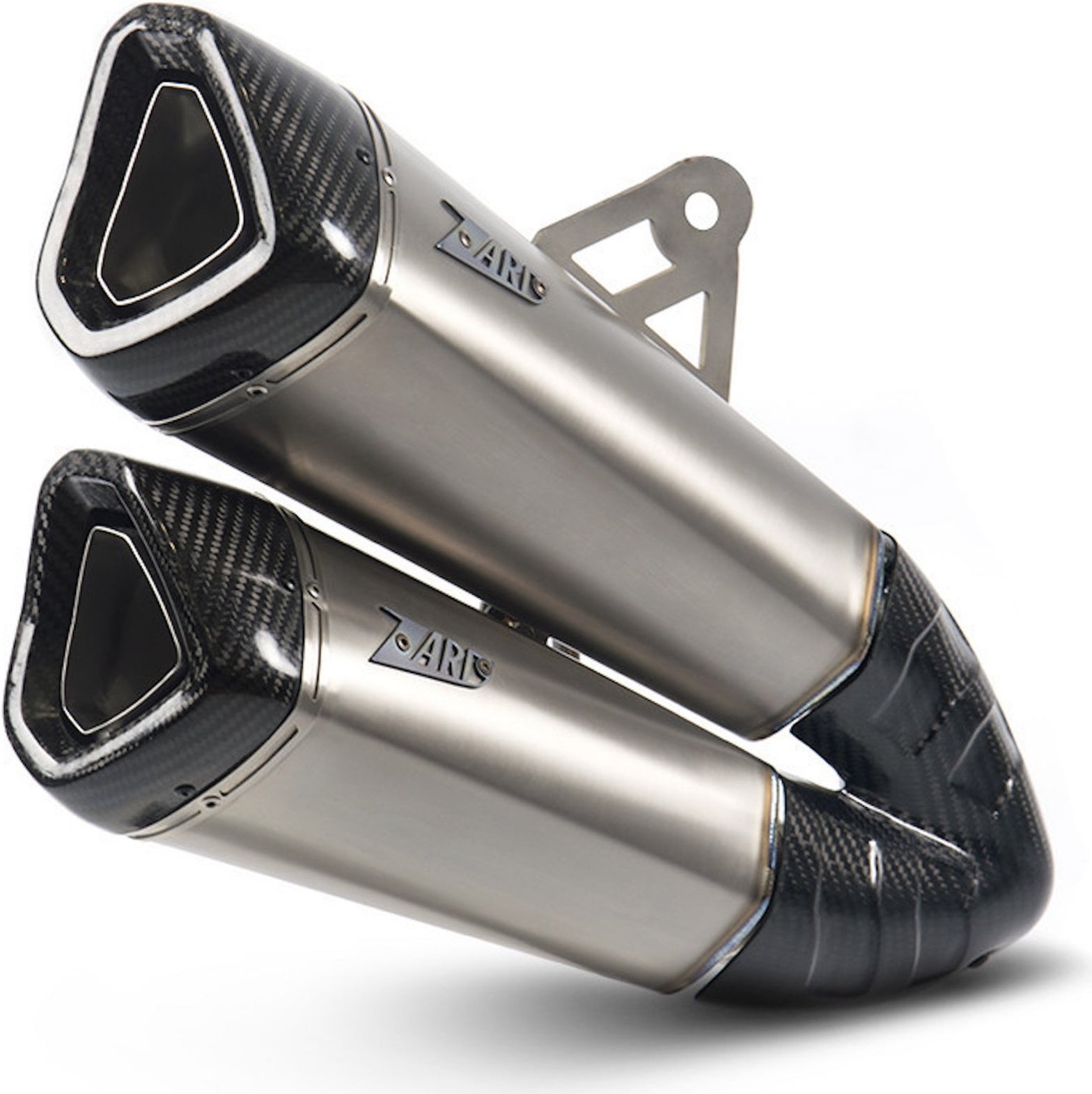 Exhaust Tip Without Sound Certification Titanium Endcap Carbon - Zard Compatible With Indian Motorcycle Ftr 1200 (2018-2020)