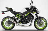 Complete Exhaust System Without Catalytic Converter And Without Sound Certification Titanium Endcap Carbon - Zard Compatible With Kawasaki Z 900 (2020-2023)