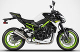 Complete Exhaust System Without Catalytic Converter And Without Sound Certification Titanium Endcap Carbon - Zard Compatible With Kawasaki Z 900 (2020-2023)