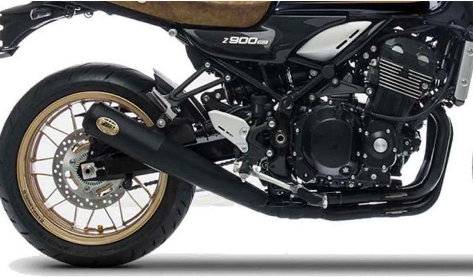 Complete Exhaust System Without Catalytic Converter And Without Sound Certification Steel Black - Zard Compatible With Kawasaki Z 900 Rs (2018-2020)