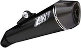 Exhaust Tip Without Sound Certification Conical Steel Black Endcap Aluminium - Zard Compatible With Moto Guzzi Stelvio (2011-2016)