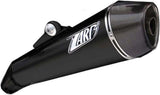 Exhaust Tip Without Sound Certification Conical Steel Black Endcap Carbon - Zard Compatible With Moto Guzzi Norge (2006-2010)