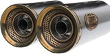 Exhaust Tip Without Sound Certification Slim Stainless Steel Endcap Bronze - Zard Compatible With Moto Guzzi V9 Bobber (2016-2019)