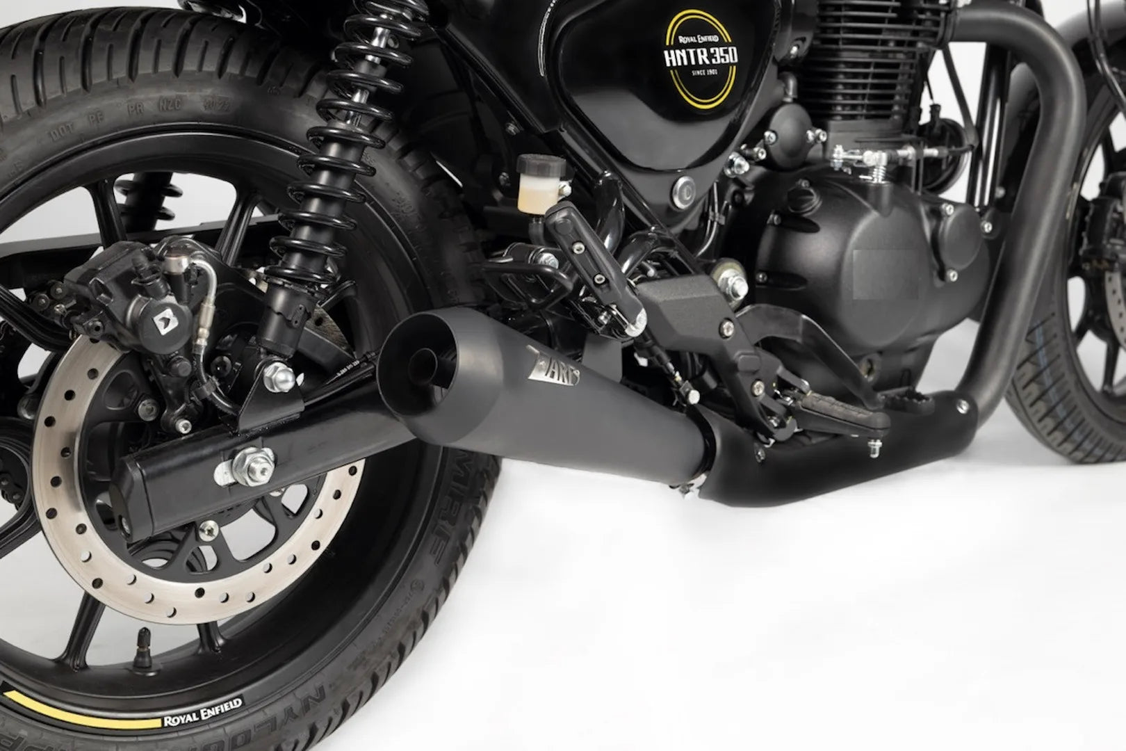 Exhaust Tip Without Sound Certification Steel Black - Zard Compatible With Royal Enfield Hunter 350 (2023)