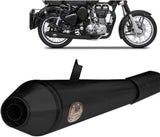Exhaust Tip Without Sound Certification Conical Steel Black - Zard Compatible With Royal Enfield Bullet 500 (2006-2009)