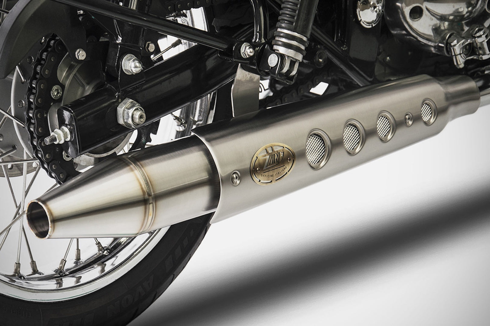 Exhaust Tip Without Sound Certification Stainless Steel - Zard Compatible With Royal Enfield Classic (2017-2020)