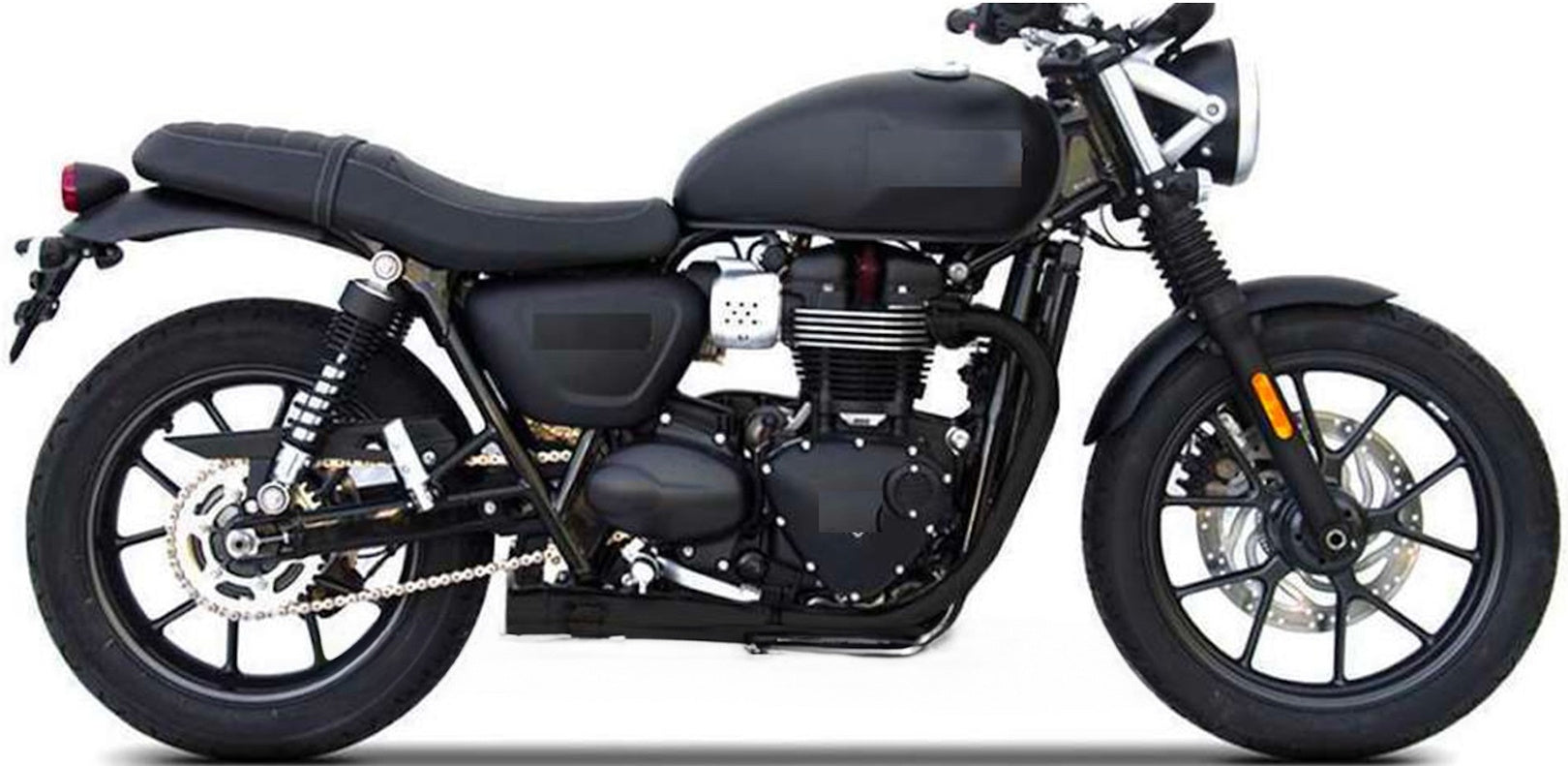 Uncatalysed Exhaust System Without Sound Certification Steel Black - Zard Compatible With Triumph Speed Twin 900 (2021-2023)