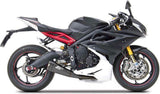 Exhaust Tip Without Sound Certification Short Steel Black Endcap Carbon - Zard Compatible With Triumph Daytona 675 (2013-2016)