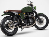 Complete Exhaust System Without Catalytic Converter And Without Sound Certification Cross Stainless Steel - Zard Compatible With Triumph Bonneville T100 (2001-2016)