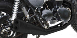 Complete Exhaust System Without Catalytic Converter And Without Sound Certification Short Low Steel Black - Zard Compatible With Triumph Bonneville T100 (2001-2016)