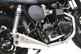 Complete Exhaust System Without Catalytic Converter And Without Sound Certification Short Low Stainless Steel - Zard Compatible With Triumph Bonneville T100 (2001-2016)