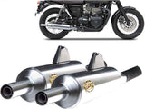 Exhaust Tip Without Sound Certification Bottle Stainless Steel Polish - Zard Compatible With Triumph Bonneville T100 (2016-2020)