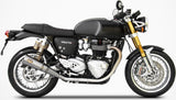 Exhaust Tip Without Sound Certification Titanium - Zard Compatible With Triumph Thruxton 1200 R (2017-2020)