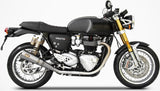 Exhaust Tip Without Sound Certification Stainless Steel - Zard Compatible With Triumph Thruxton 1200 R (2017-2020)