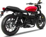 Complete Exhaust System Without Catalytic Converter And Without Sound Certification Zuma High Steel Black - Zard Compatible With Triumph Street Twin 900 (2016-2020)