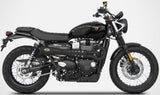 Complete Exhaust System Without Catalytic Converter And Without Sound Certification Tiger70 Steel Black Endcap Bronze - Zard Compatible With Triumph Street Scrambler 900 (2017-2023)