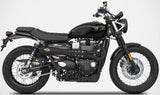 Complete Exhaust System Without Catalytic Converter And Without Sound Certification Tiger70 Steel Black Endcap Bronze - Zard Compatible With Triumph Scrambler 900 (2017-2023)
