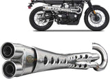 Complete Exhaust System Without Catalytic Converter And Without Sound Certification Special Edition Stainless Steel - Zard Compatible With Triumph Scrambler 900 (2017-2023)