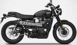 Complete Exhaust System Without Catalytic Converter And Without Sound Certification Conical High Stainless Steel - Zard Compatible With Triumph Street Scrambler 900 (2017-2023)